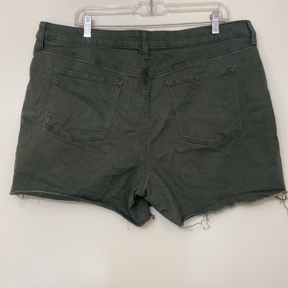 SONOMA olive green distressed denim shorts - Picture 4 of 5